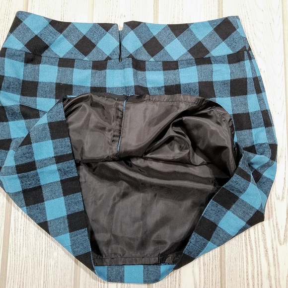 Chadwicks - Blue & Black Check Skirt - Picture 3 of 5